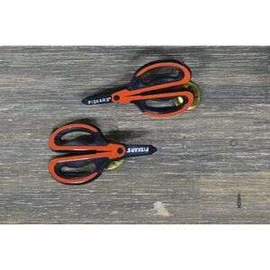 Fiskars Scissors Brooch Pin Promo Lot of 2 Plastic Crafter Collectible